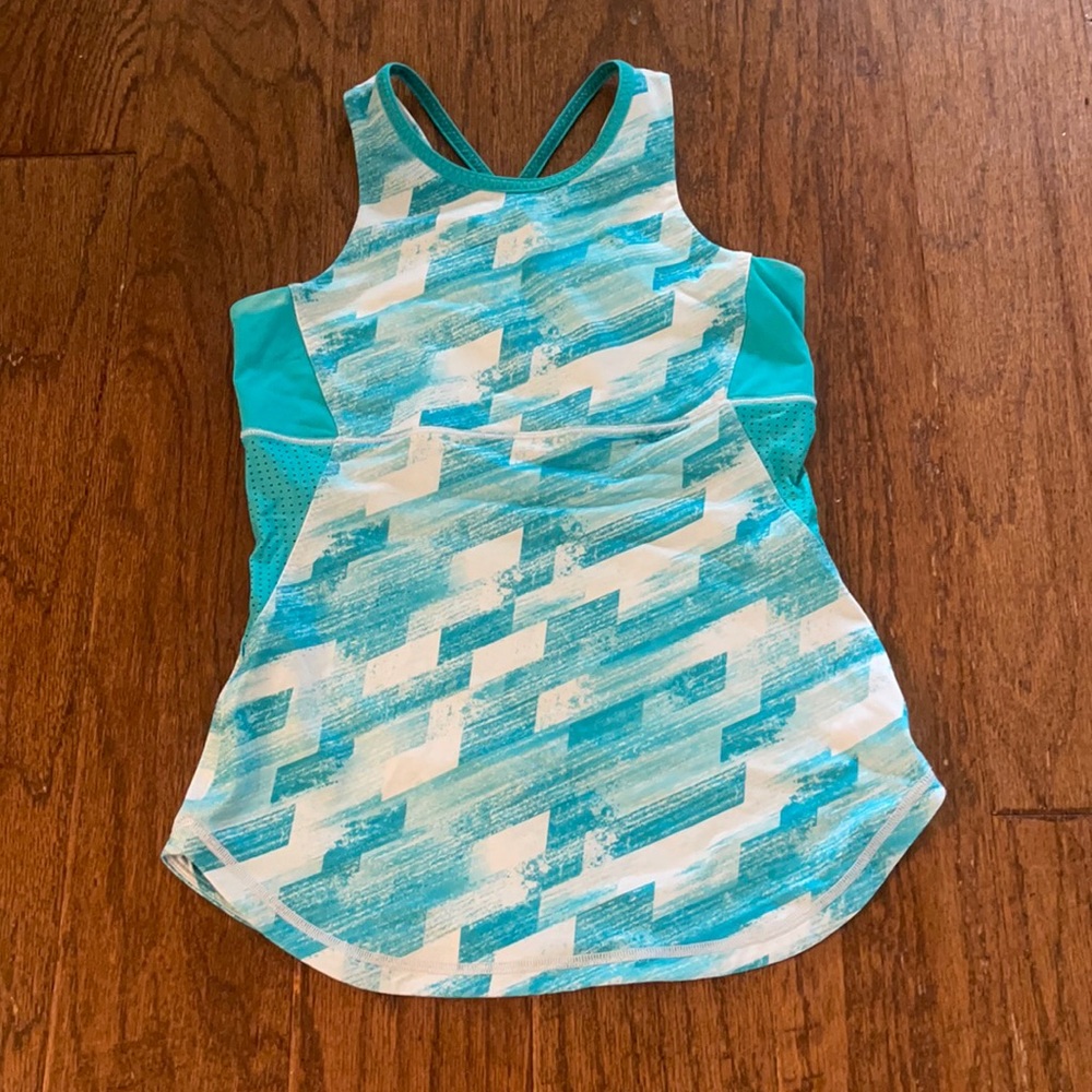 Ivivva Tank Top/ Teal Pattern